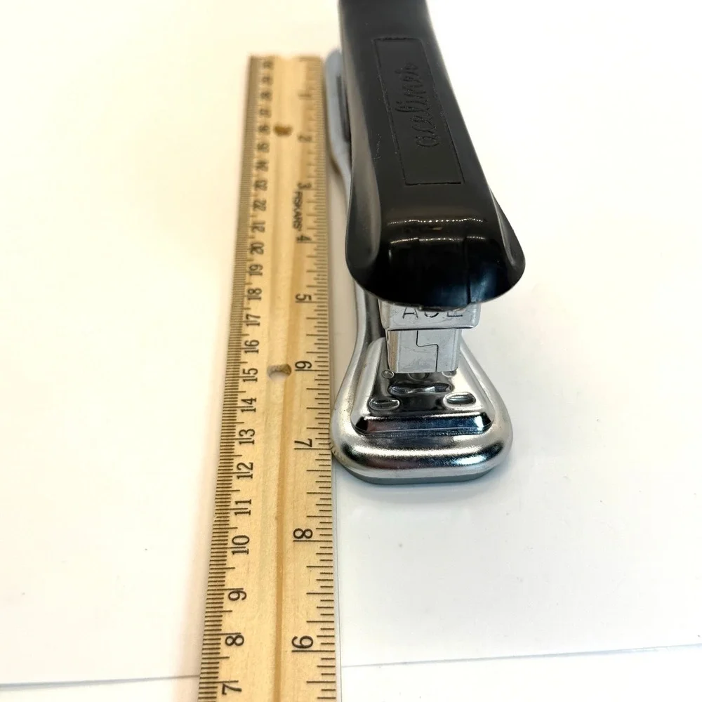 VTG Ace Fastener Aceliner Model 502 Chrome Black Cap‎ Stapler Chicago USA Retro